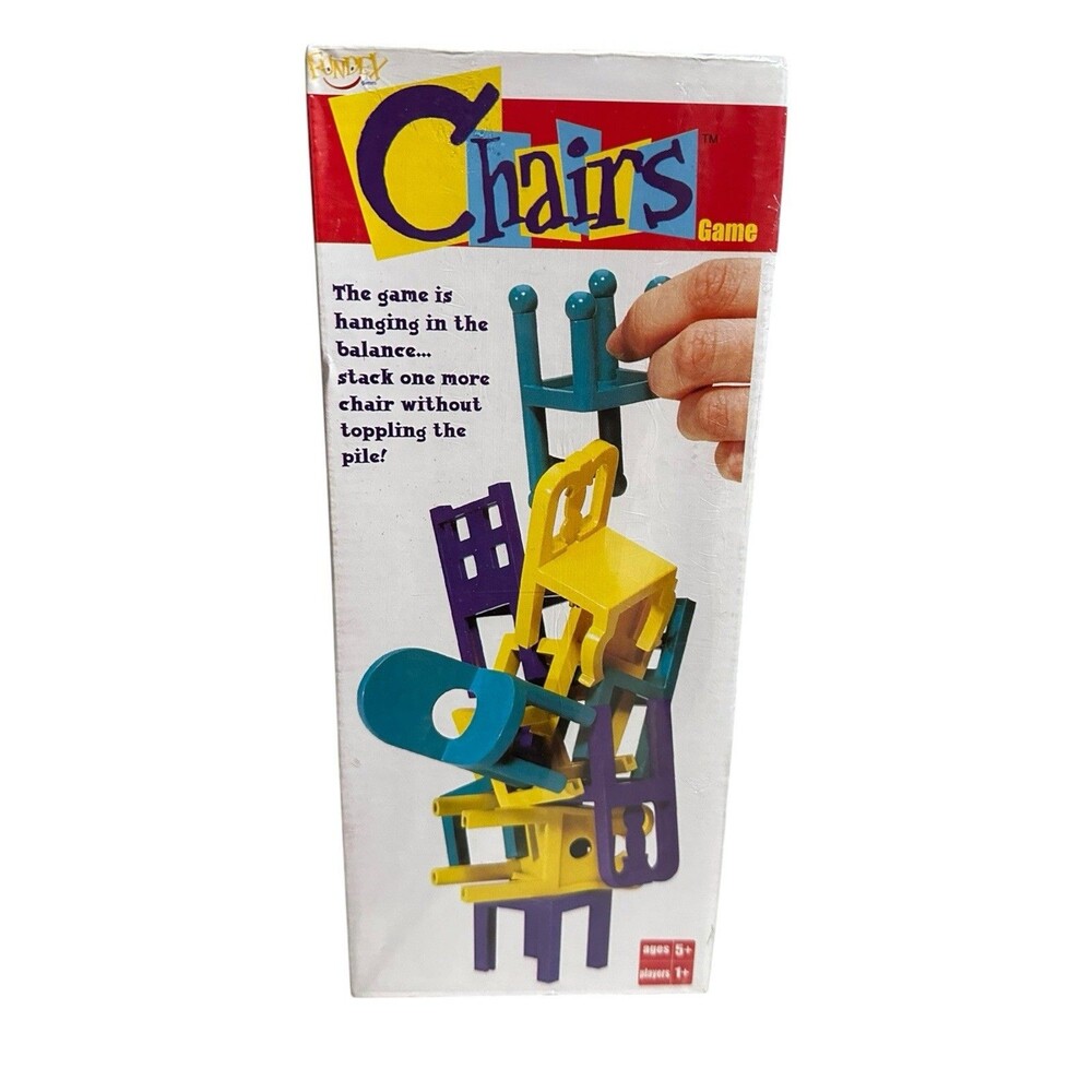 Vtg Chairs Stacking Game 2001 -Fun Fast Easy Entertaining Fundex New sealed